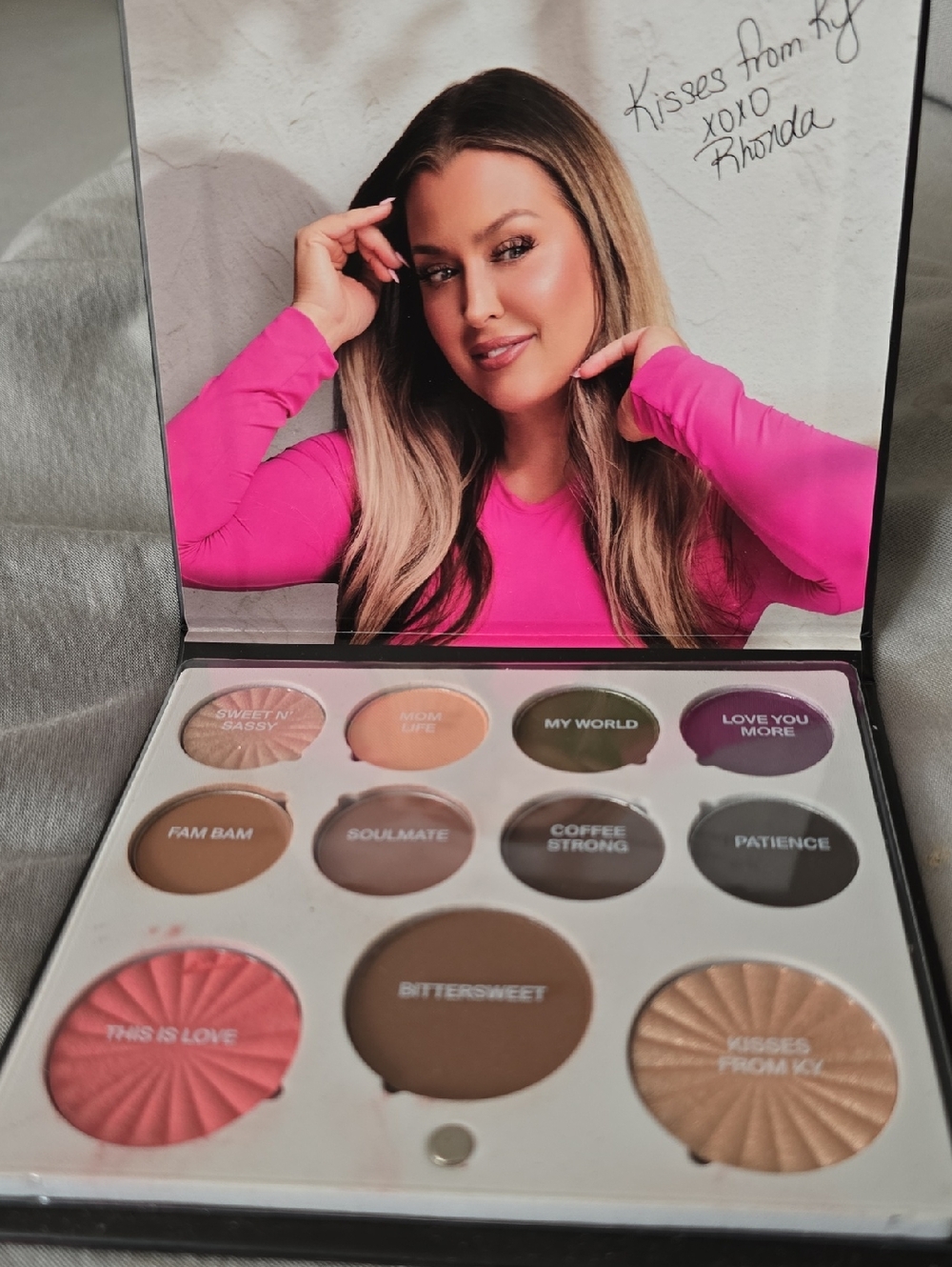 OFRA Eyeshadow & Highlight Palette - Pink, Peach, Brown, Gold, Purple